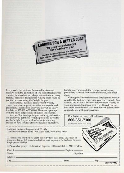 National Business Employment Weekly, December 1989